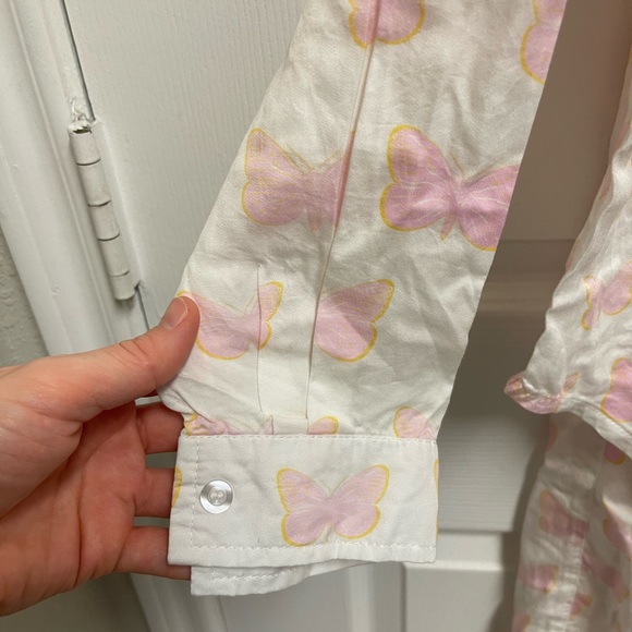 Oliver James Collection White Butterfly Pajama Set - Picture 5 of 15